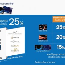 บัตรเครดิต ทีทีบี มอบสิทธิพิเศษ ช้อปสุดคุ้มที่ศูนย์การค้าชั้นนำรับเครดิตเงินคืนสูงสุด 25%