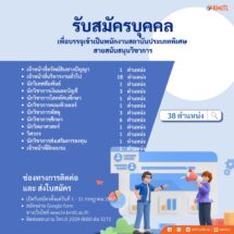 สจล. เปิดรับสมัครบุคคลระดับป.ตรี – ป.โท ทุกสาขาเพื่อบรรจุเป็นพนักงานสถาบันประเภทพิเศษ สายสนับสนุนวิชาการ จำนวน 38 ตำแหน่ง