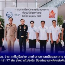 อย. ร่วม ภาคีเครือข่าย เผาทำลายยาเสพติดของกลาง ครั้งที่ 61 กว่า 77 ตันย้ำความโปร่งใส ป้องกันยาเสพติดกลับคืนสู่สังคม